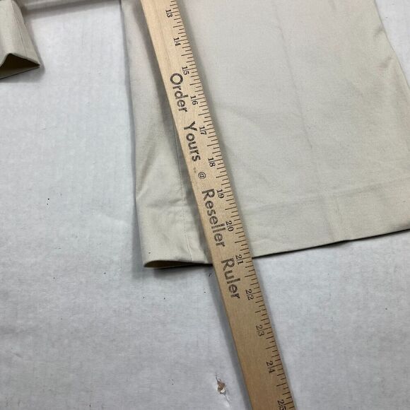 Club Monaco Womens Crop Chino Pants Beige Mid Rise Work Casual Trousers Size 6 - Picture 7 of 13